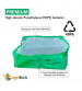 AgriRich HDPE Vermi Compost Bed 250 GSM for Organic Agriculture Manure, 4ft x 4ft x 2ft (Green)